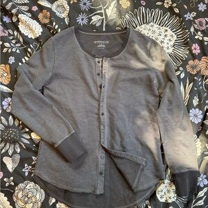 United By Blue Charcoal Button-Down waffle knit Women's Shirt